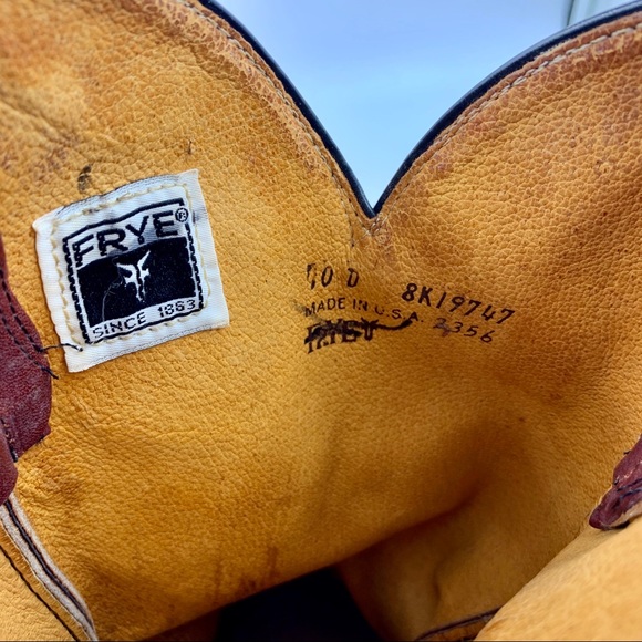 Men’s Vintage Oxblood Frye Boots - Picture 9 of 10